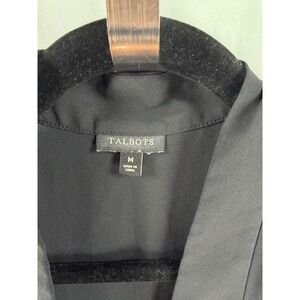 Talbots‎ Black Sleeveless V-Neck Pleated Front Blouse Top Size M essential